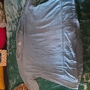 Terra sky 2x aqua blue boho top shirt